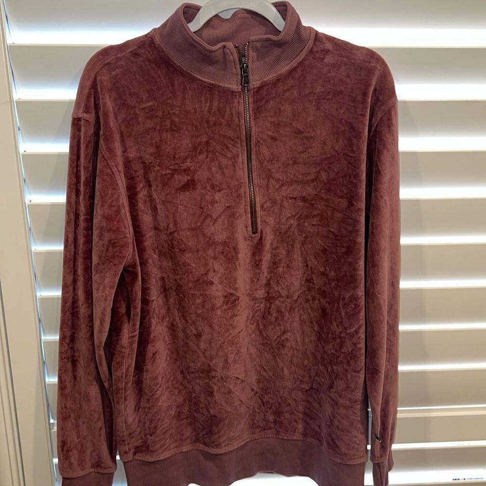Goodlife men's zip up velour jacket large